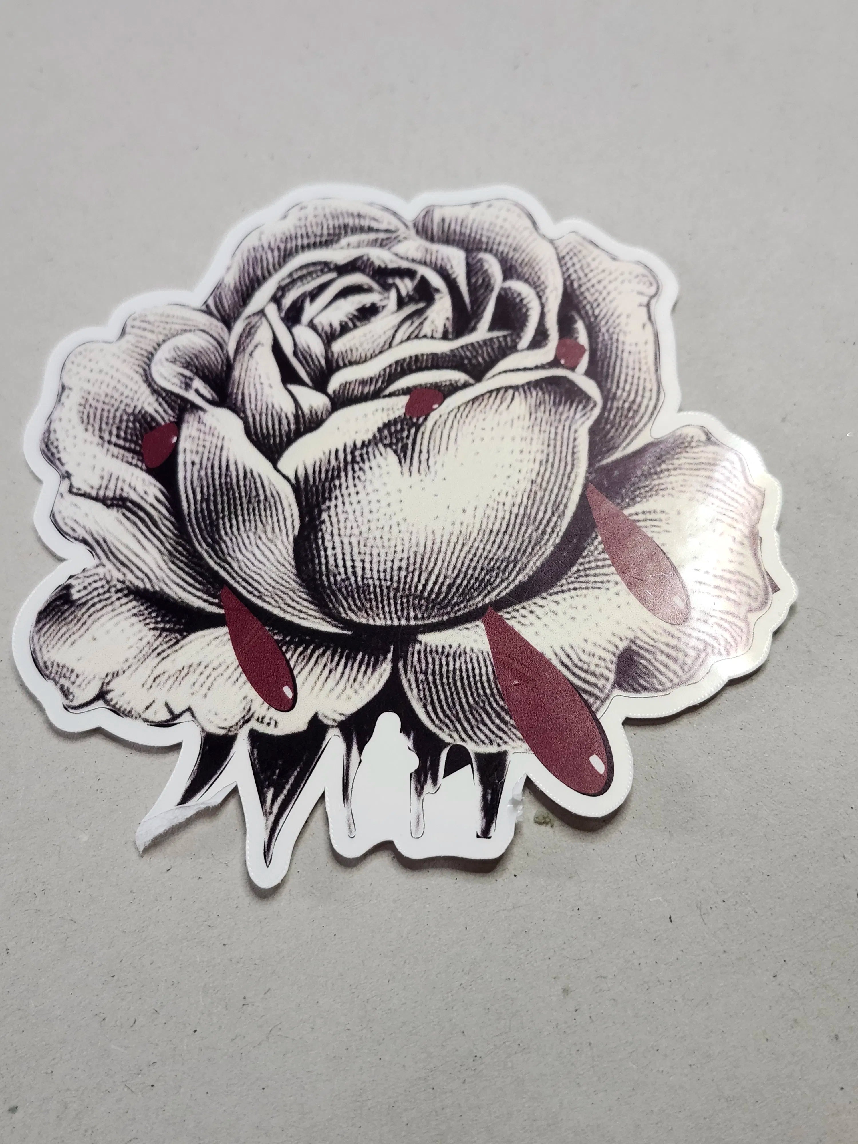 Bleeding Rose Sticker or Magnet – Digital File (SVG for Silhouette Studio)