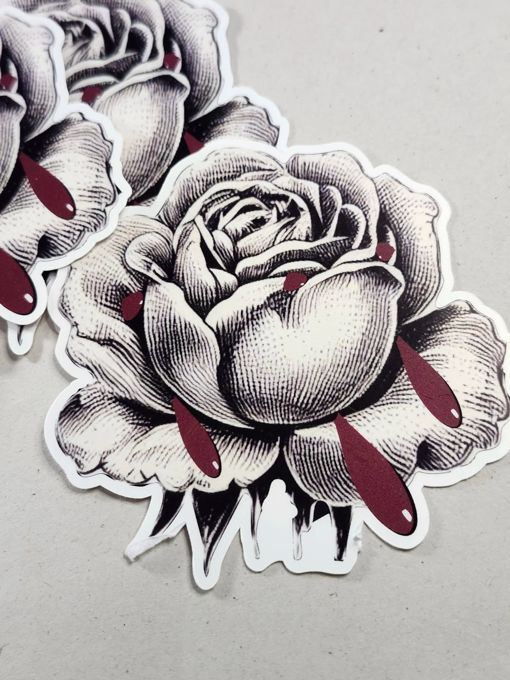 Bleeding Rose Sticker or Magnet – Digital File (SVG for Silhouette Studio)