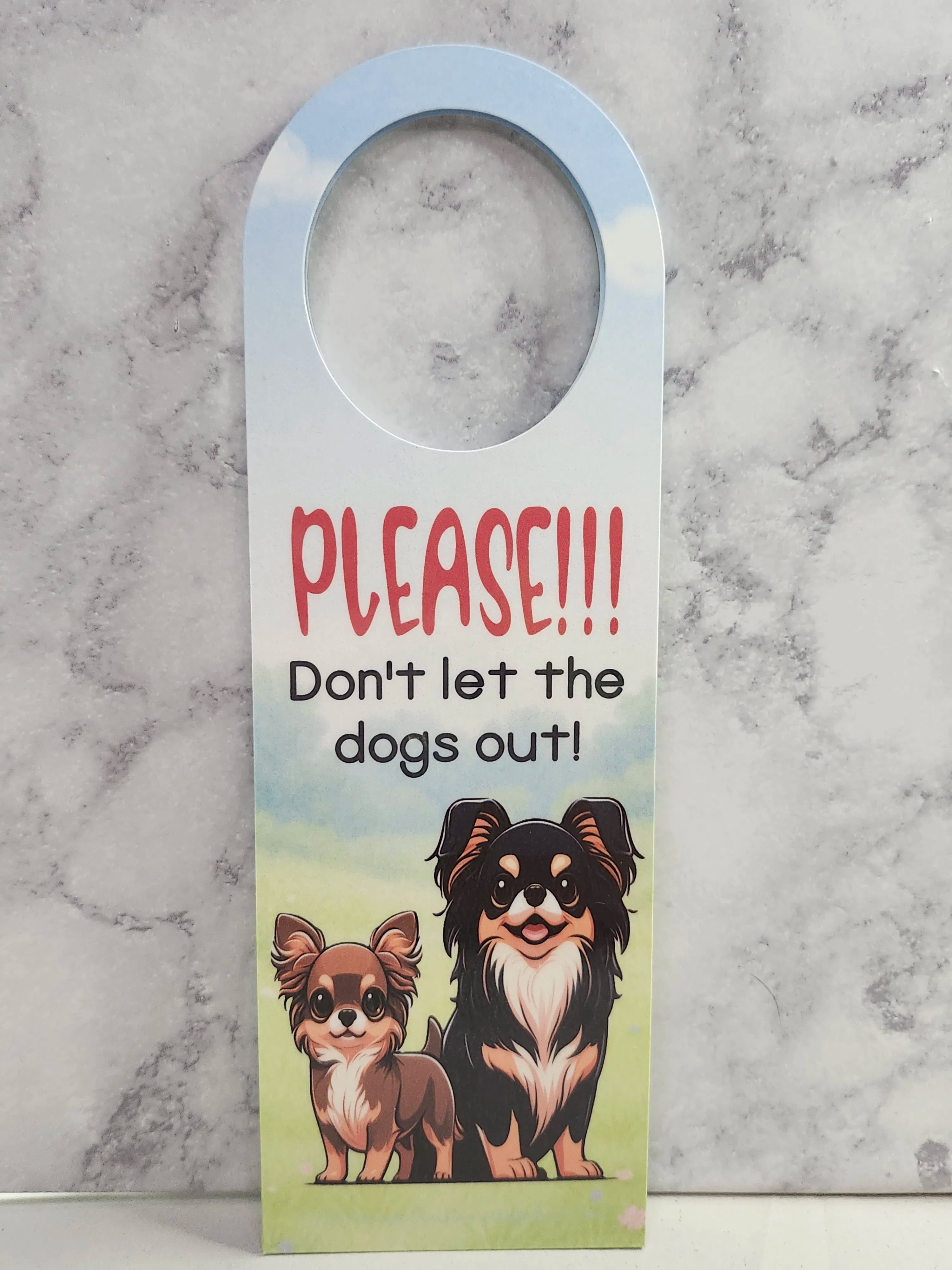 Please Don’t Let the Dogs Out Door Hanger – Digital File (SVG for Silhouette Studio)