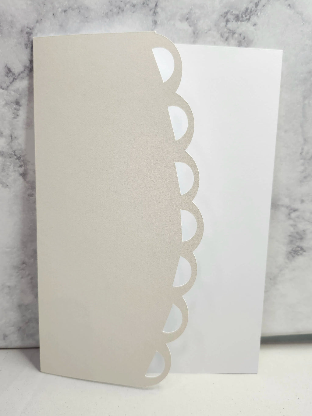 Scalloped Edge Layered Card Base – 5×7 Template (SVG for Silhouette Studio)