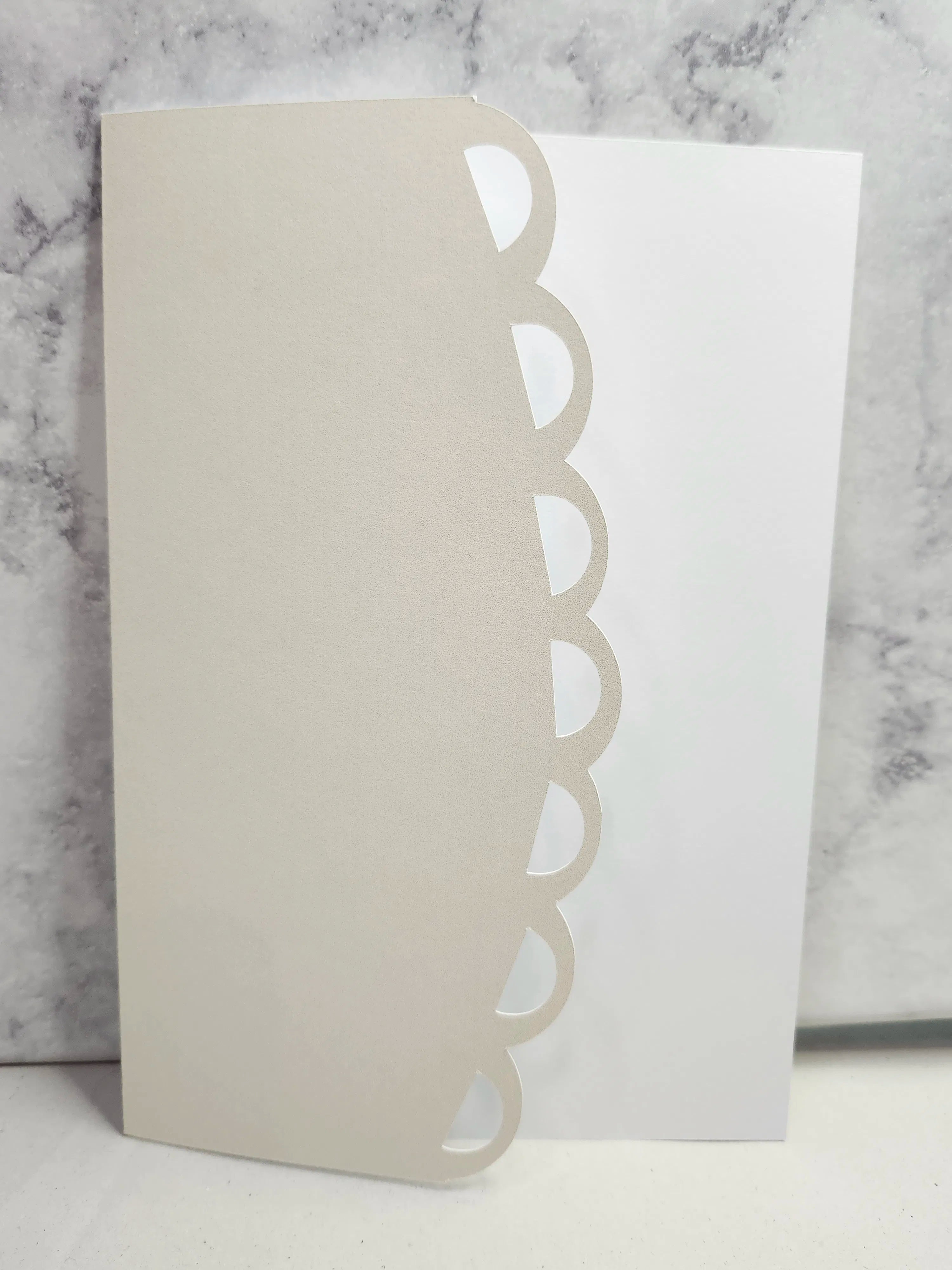 Scalloped Edge Layered Card Base – 5×7 Template (SVG for Silhouette Studio)