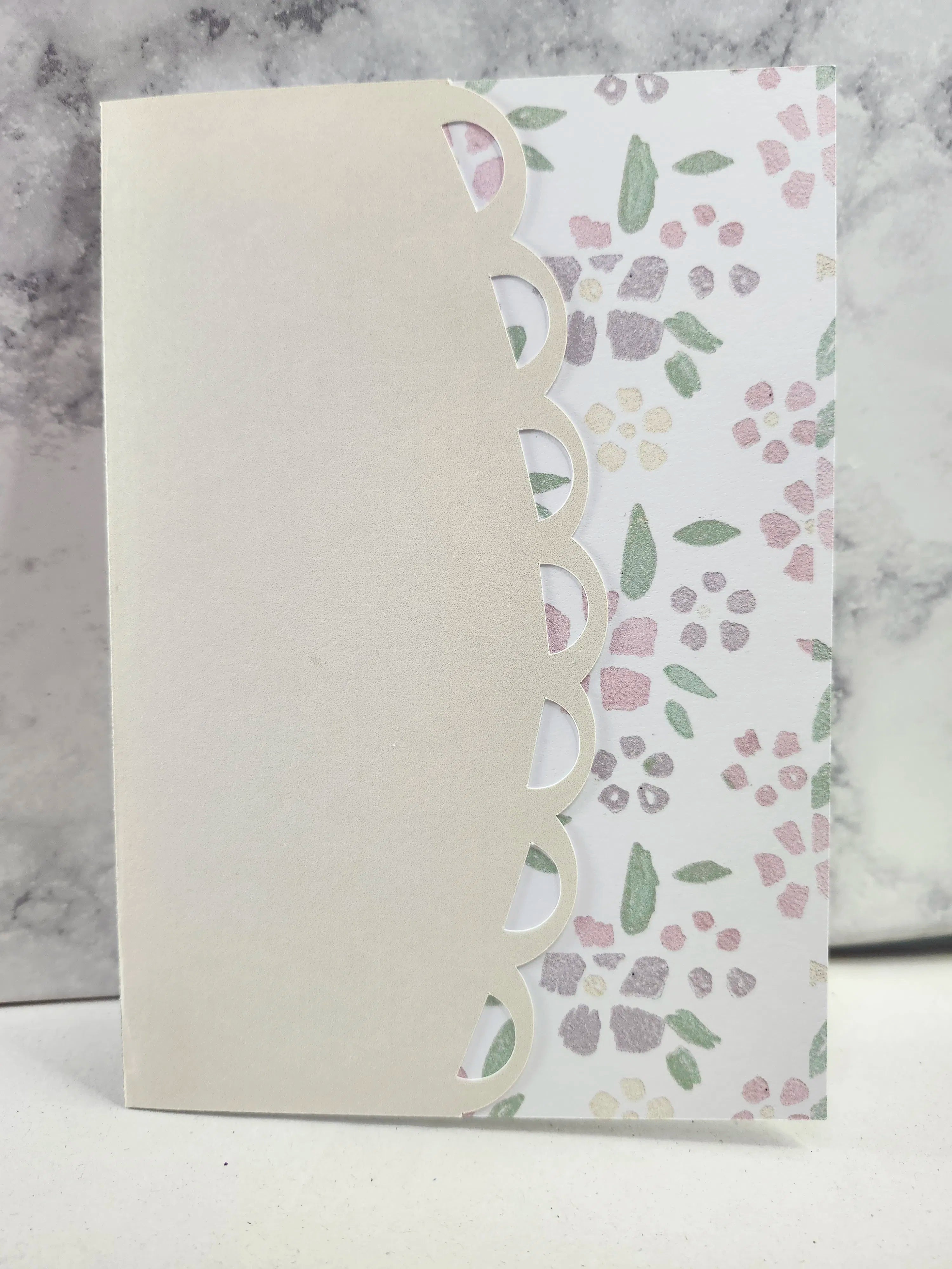 Scalloped Edge Layered Card Base – 5×7 Template (SVG for Silhouette Studio)
