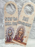 Grumpy Old Lady Door Hanger – Double‑Sided – Silhouette Studio SVG