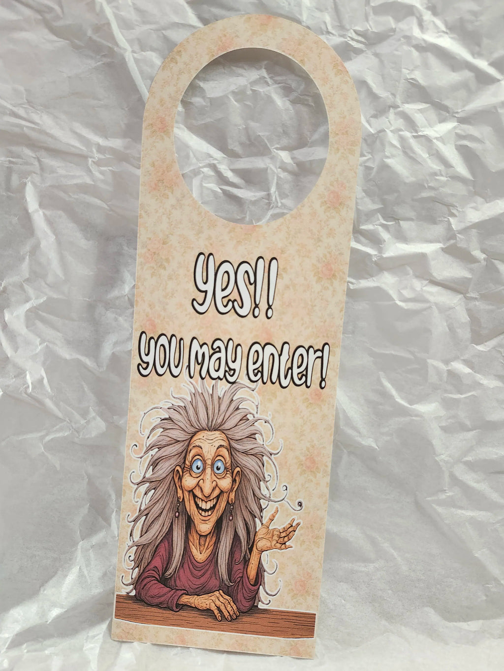 Grumpy Old Lady Door Hanger – Double‑Sided – Silhouette Studio SVG
