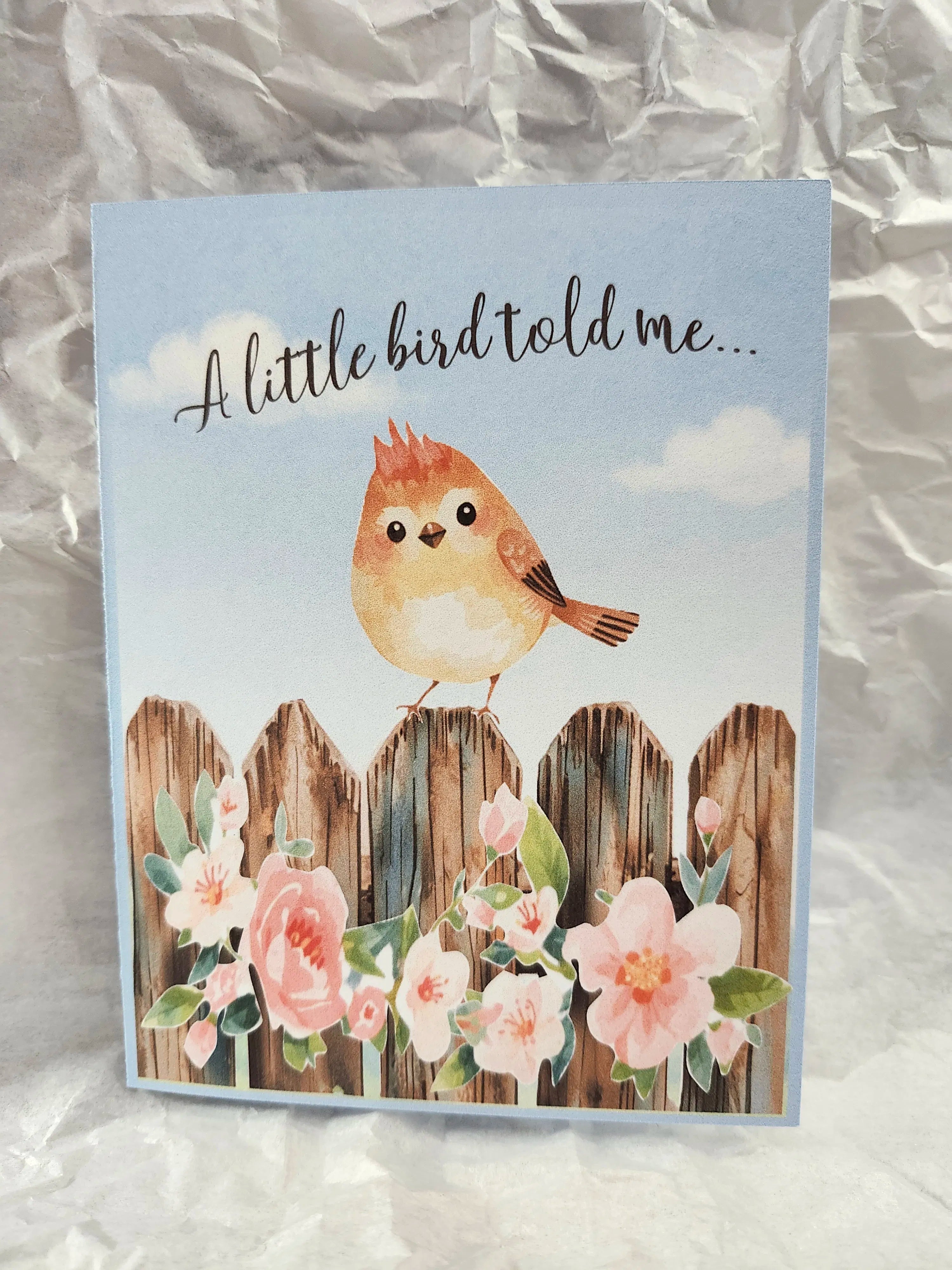 Little Bird Notecard – A2 Size – Silhouette Studio SVG