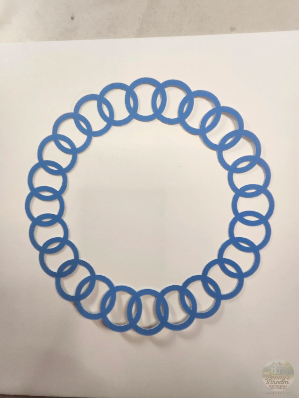 Interlocking Circle Frame - Doily Template – Layered Round Wreath SVG – Silhouette Studio Cut File