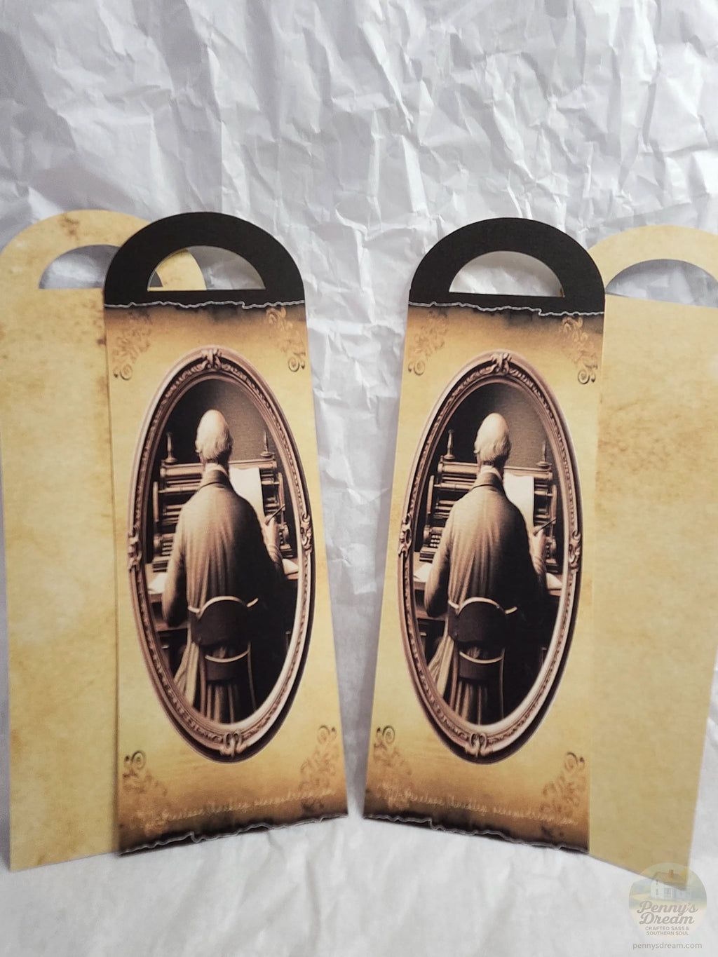 Antiqued Portrait Printable Bookmark Sheet (BM 702)