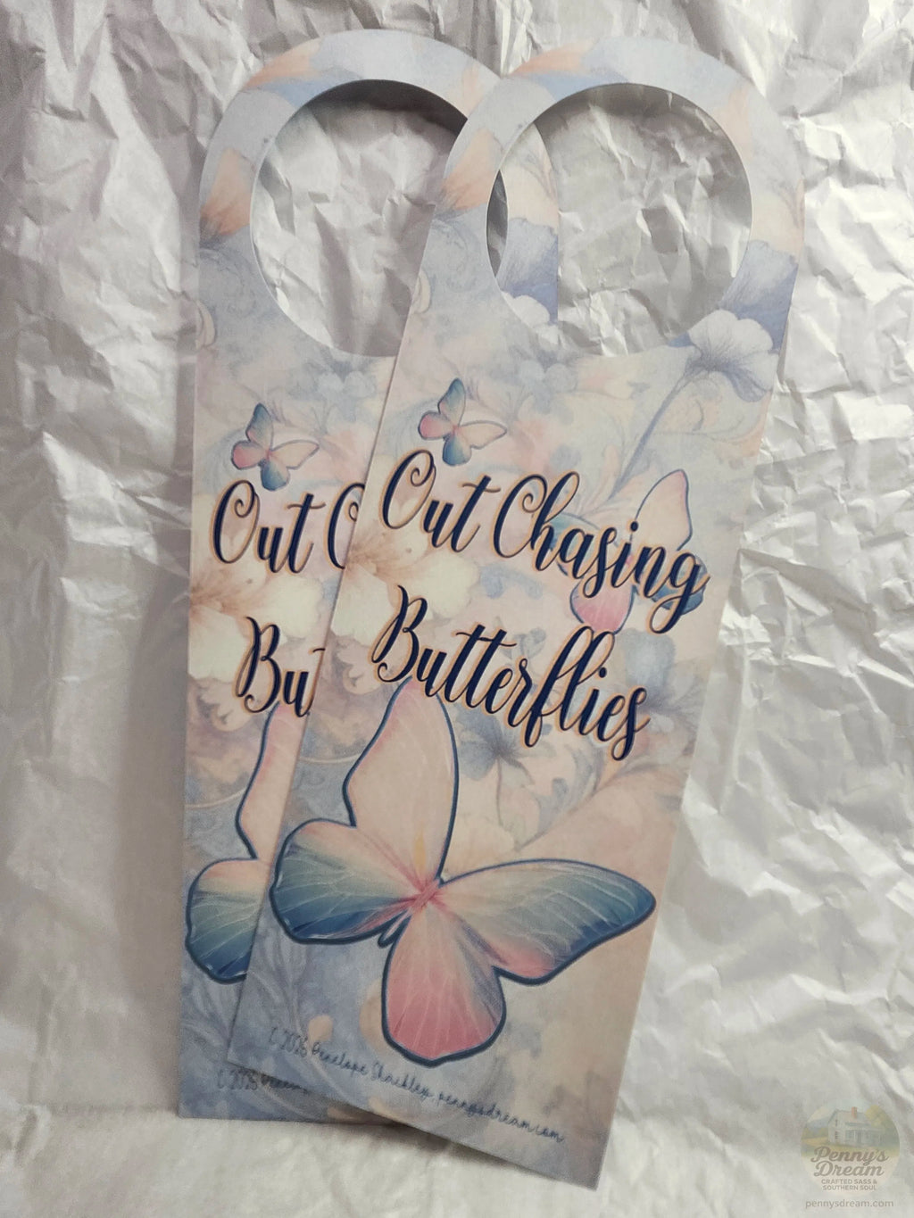 Chasing Butterflies Printable Door Hanger Set