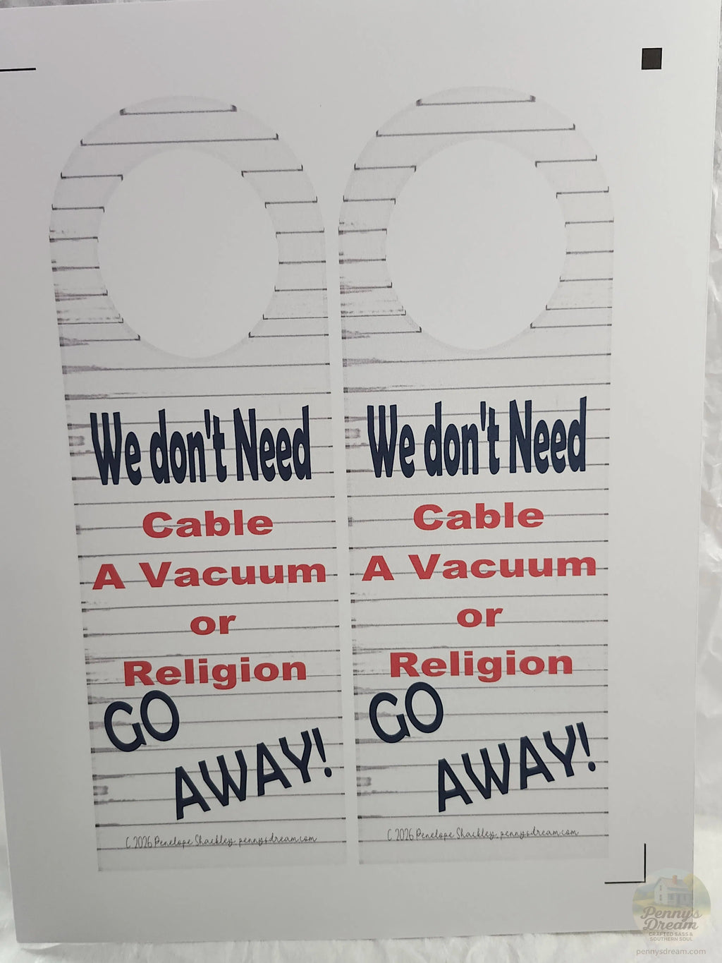 Go Away Door Hanger Digital Download