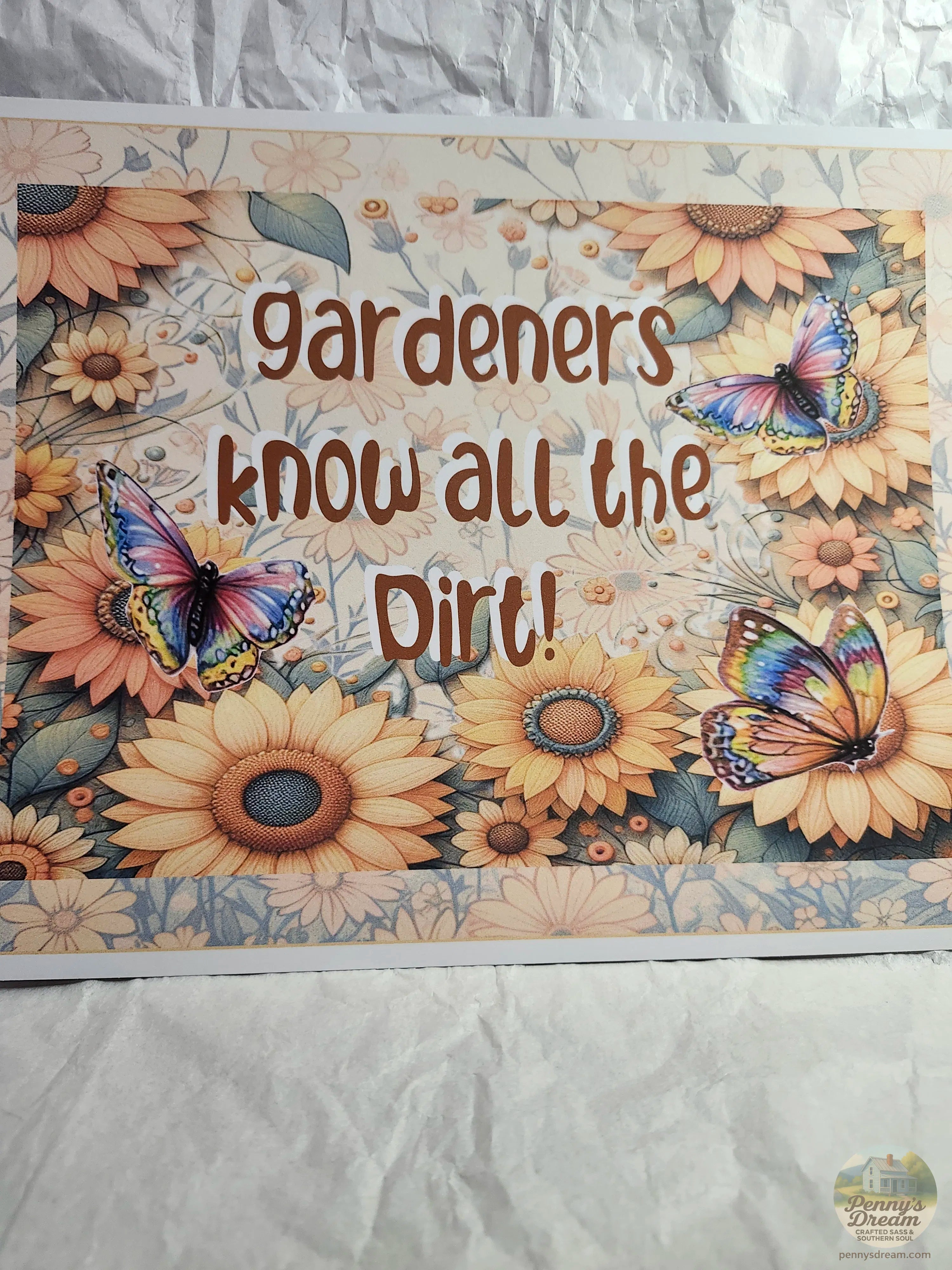Gardeners Know All The Dirt, Garden Sign, Printable Wall Art, PNG SVG, Digital Download