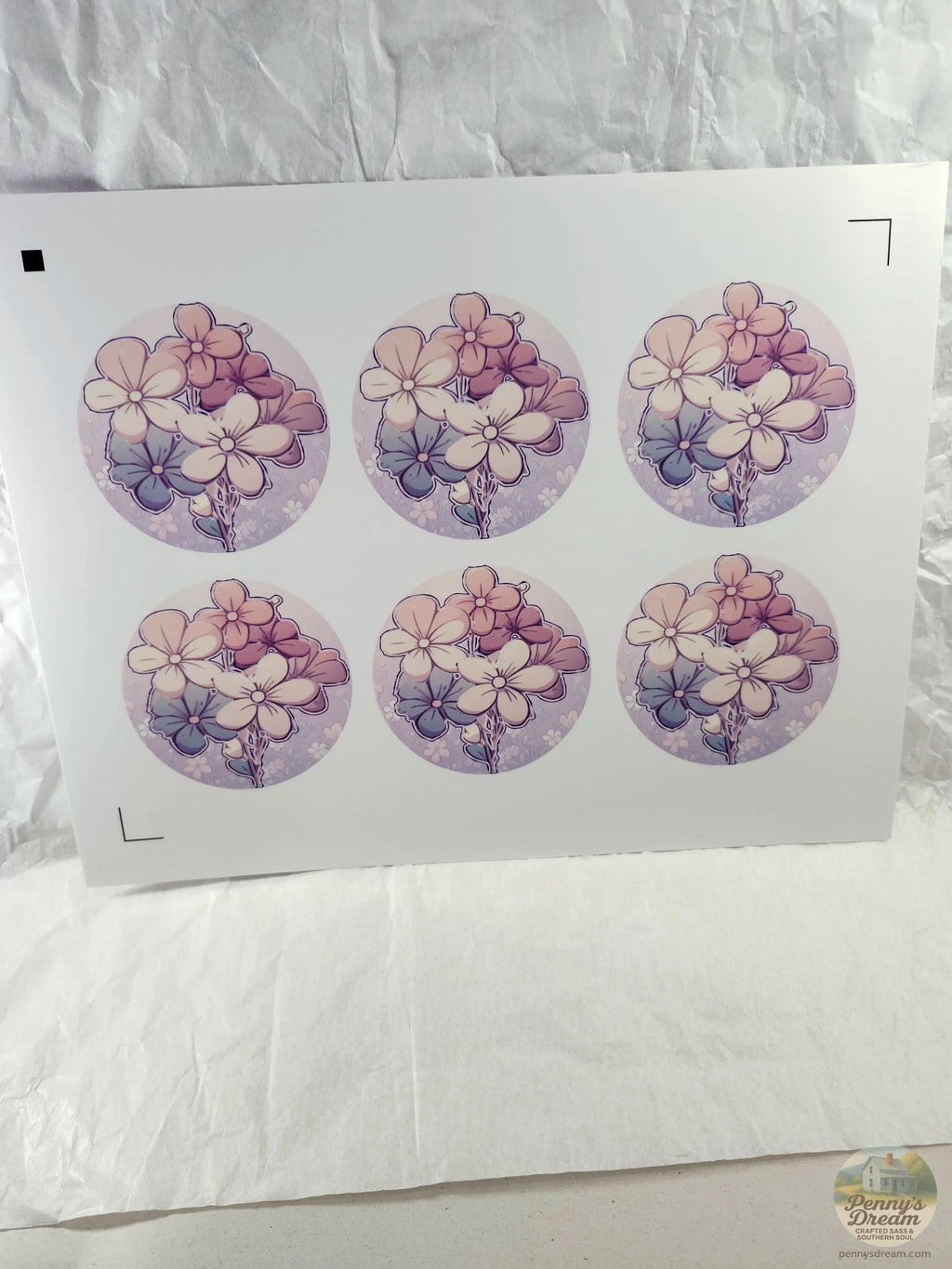Bunch of Flowers Sticker Sheet, Digital Download, PNG SVG