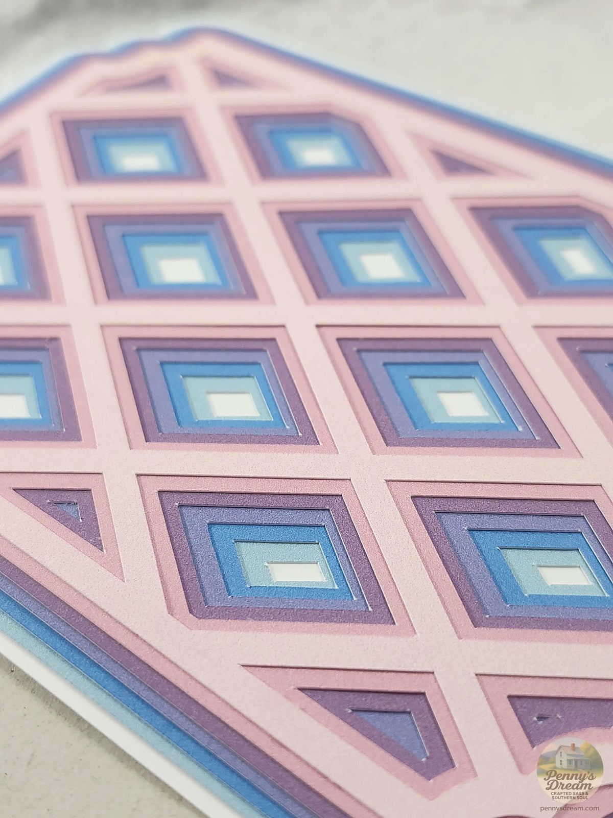 Diamond Layered Card Topper Template, Digital Download, PNG SVG