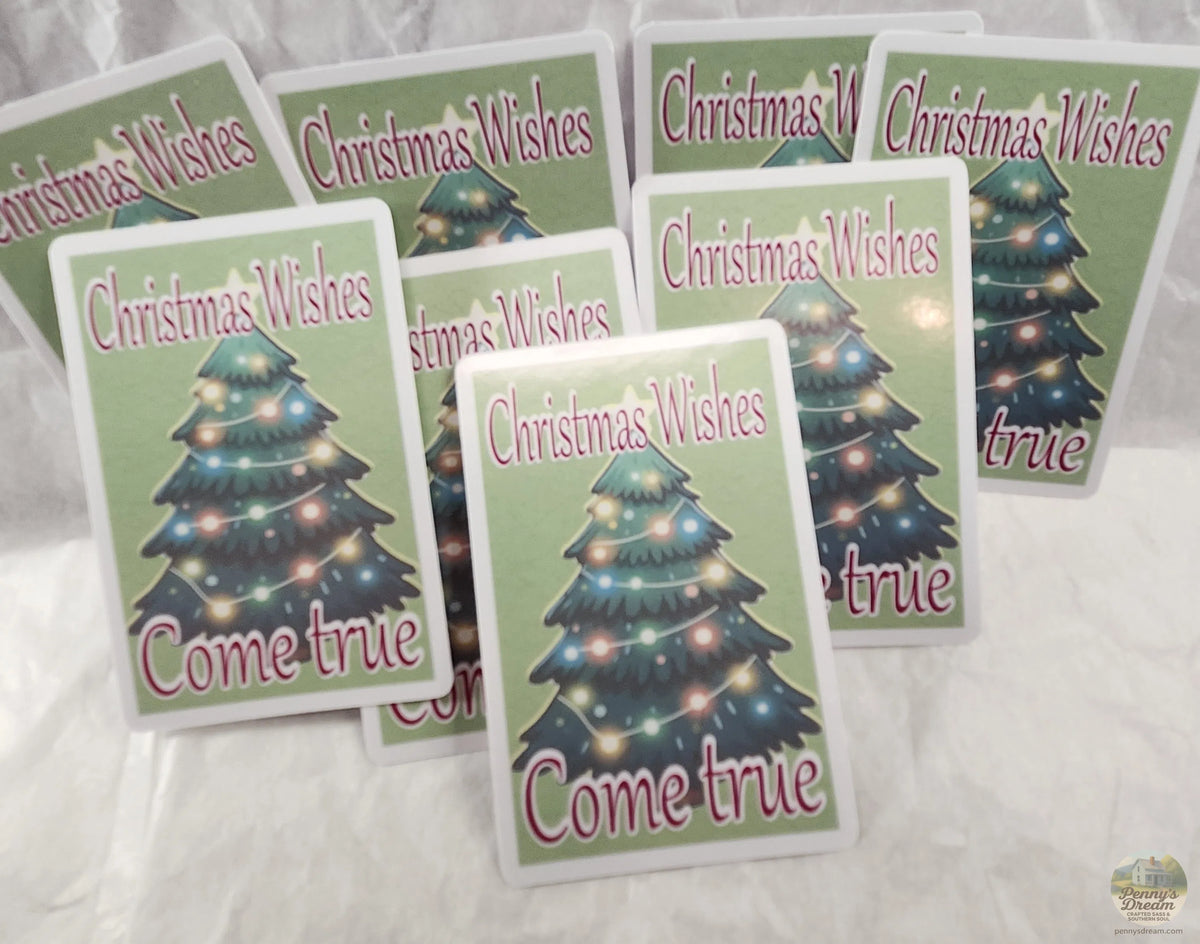 Christmas Wishes Come True Sticker Sheet, Digital Download, PNG SVG