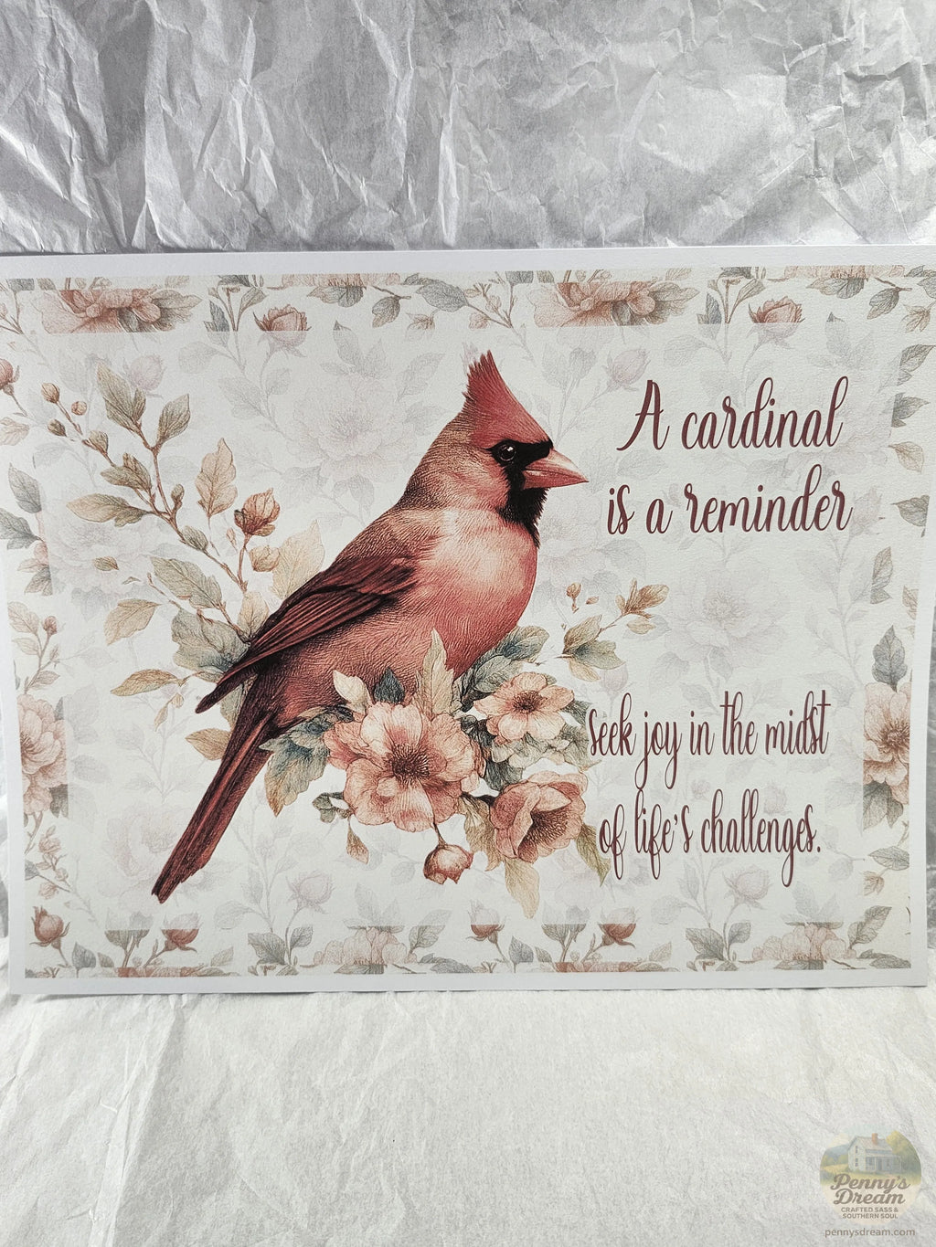 Cardinal Hope Print – Letter Size – Silhouette Studio SVG – Digital Download