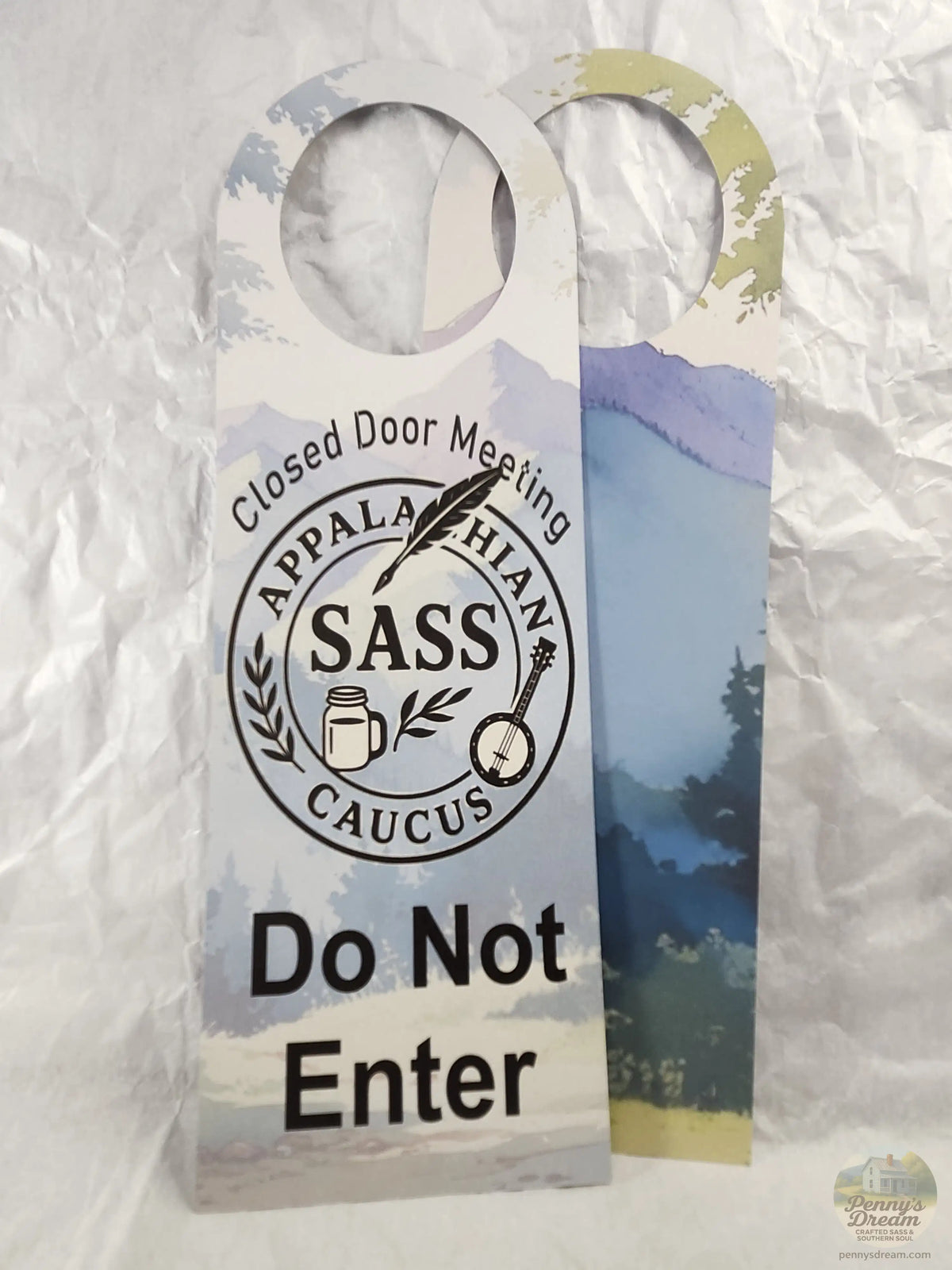 Appalachian SASS Caucus Door Hanger – Closed Door Meeting – Digital Download