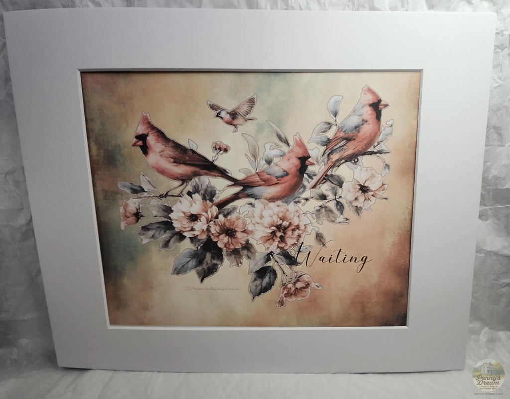 Waiting – Cardinal Print – Letter Size – Digital Download