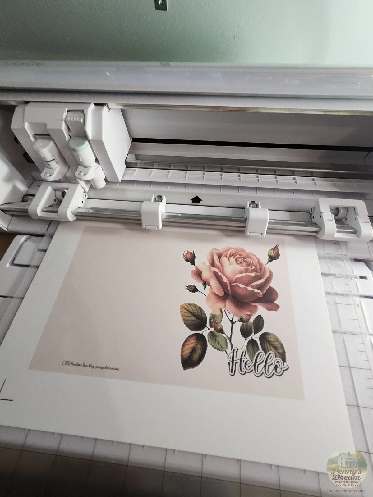 Watercolor Rose A2 Notecard – Digital Download