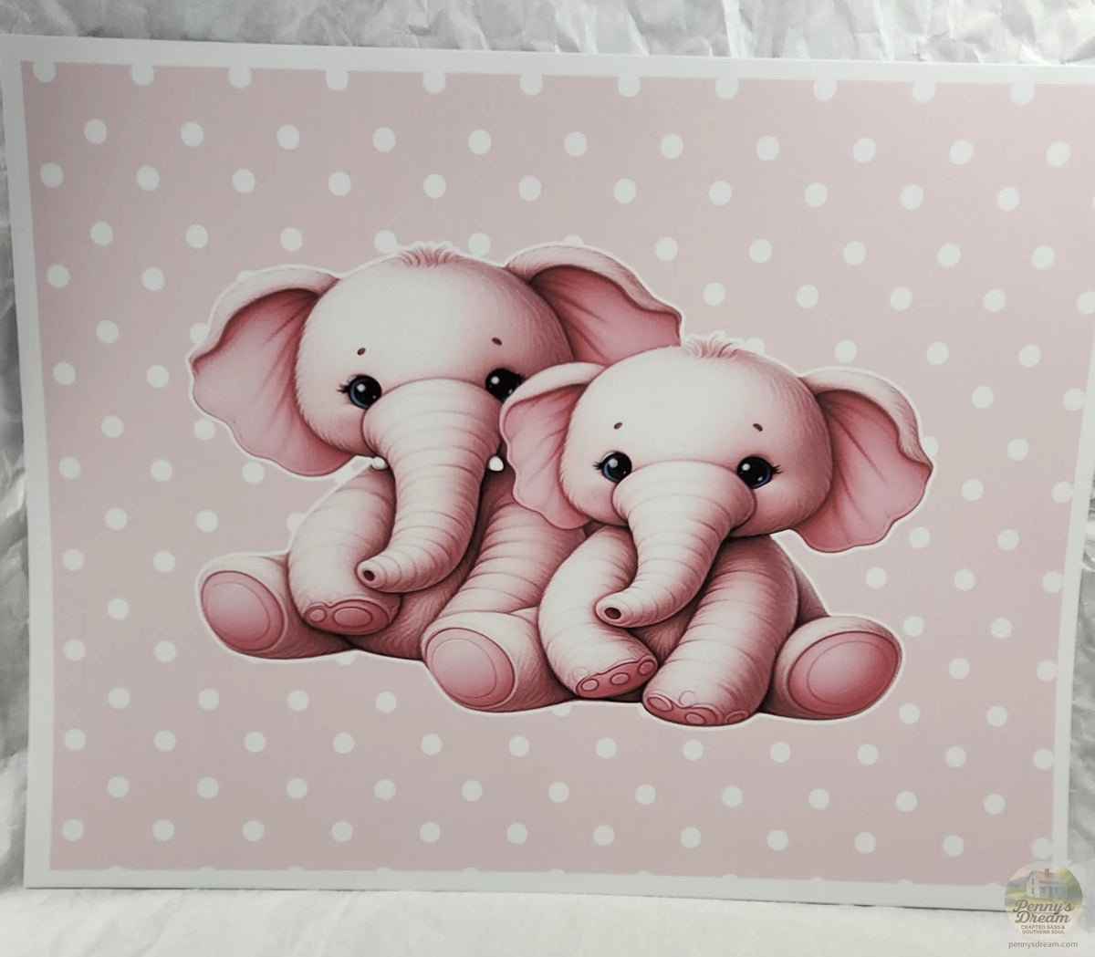 Pink Elephants Print or Sign – Letter Size Digital Download
