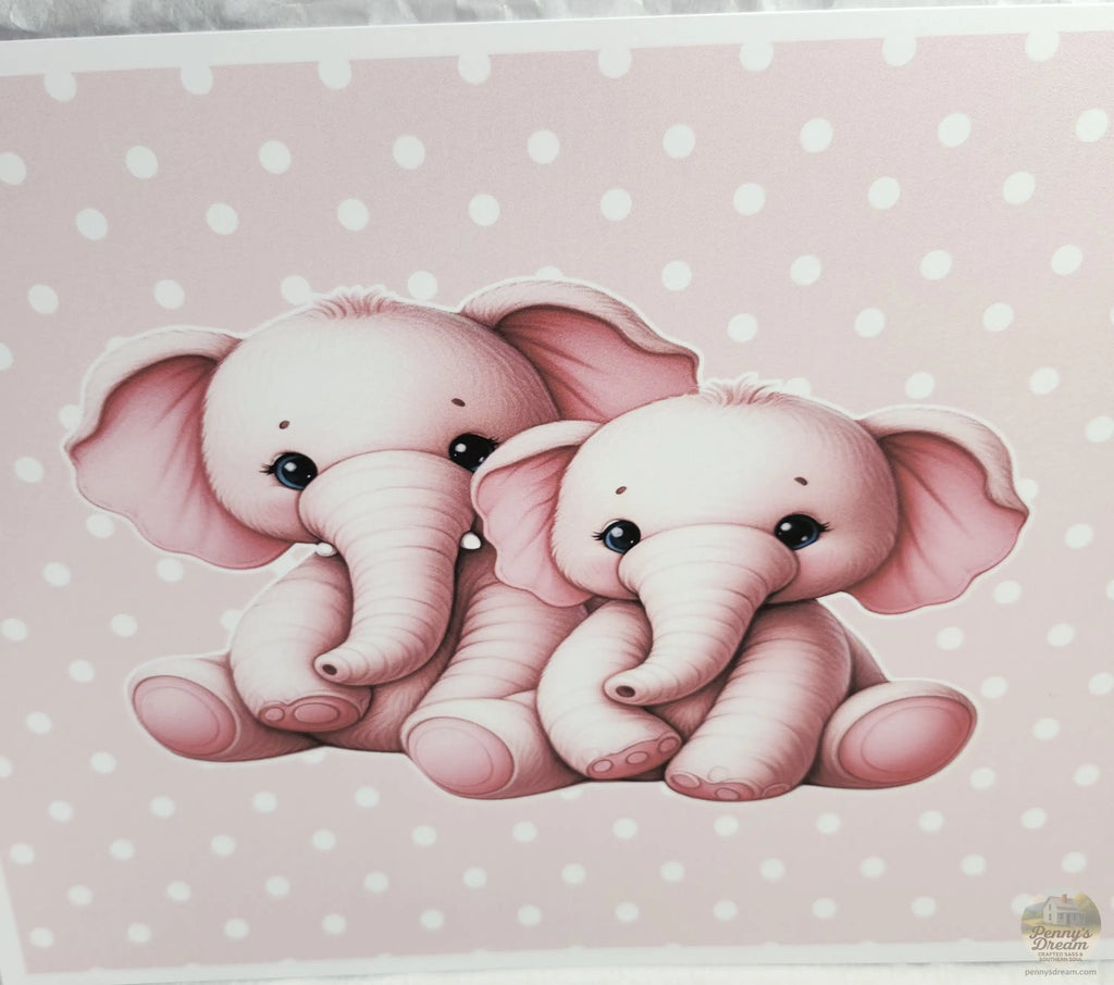 Pink Elephants Print or Sign – Letter Size Digital Download