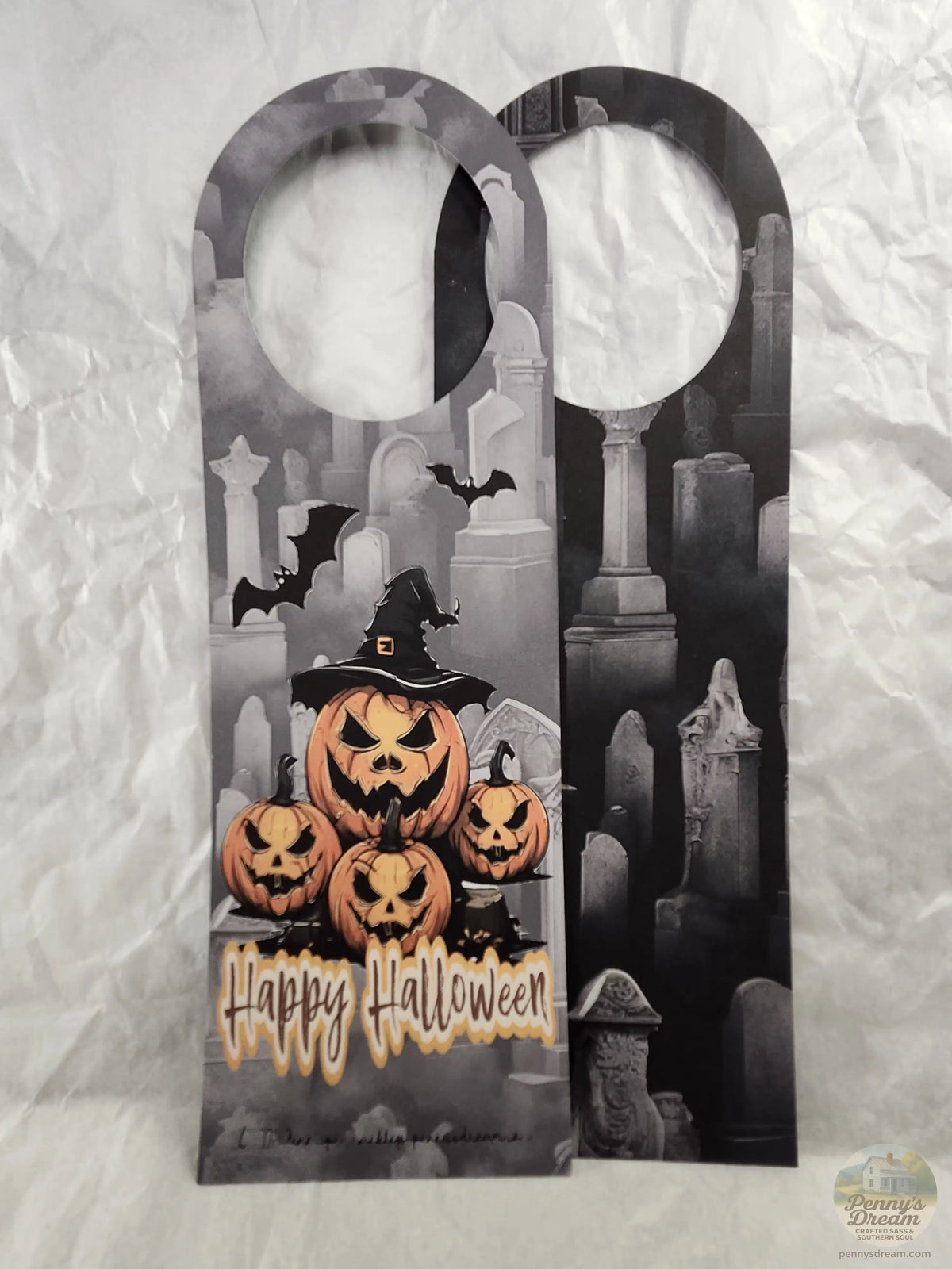 Halloween Pumpkin Door Hanger – 3 × 9 Inch -Digital Download