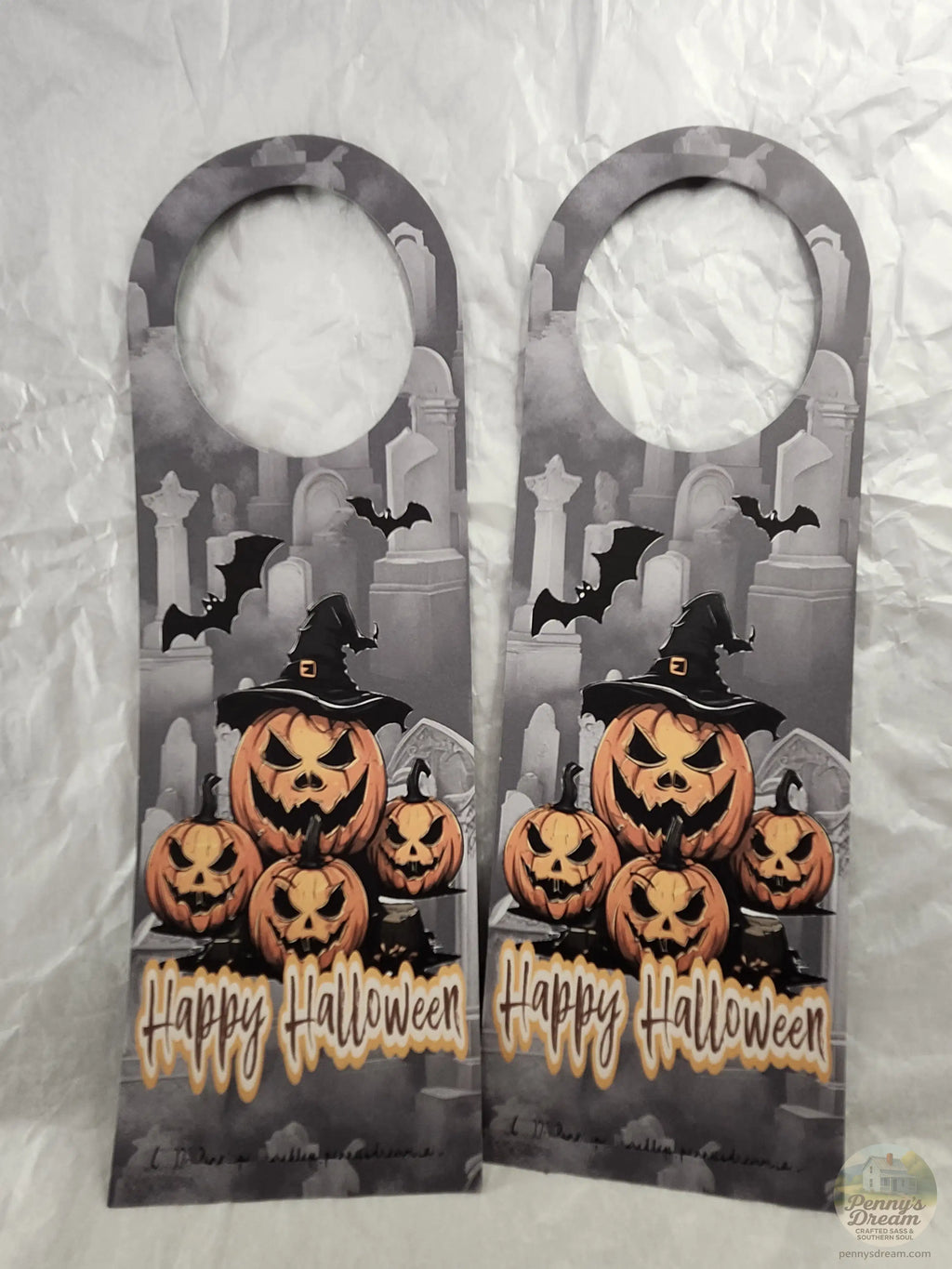Halloween Pumpkin Door Hanger – 3 × 9 Inch -Digital Download