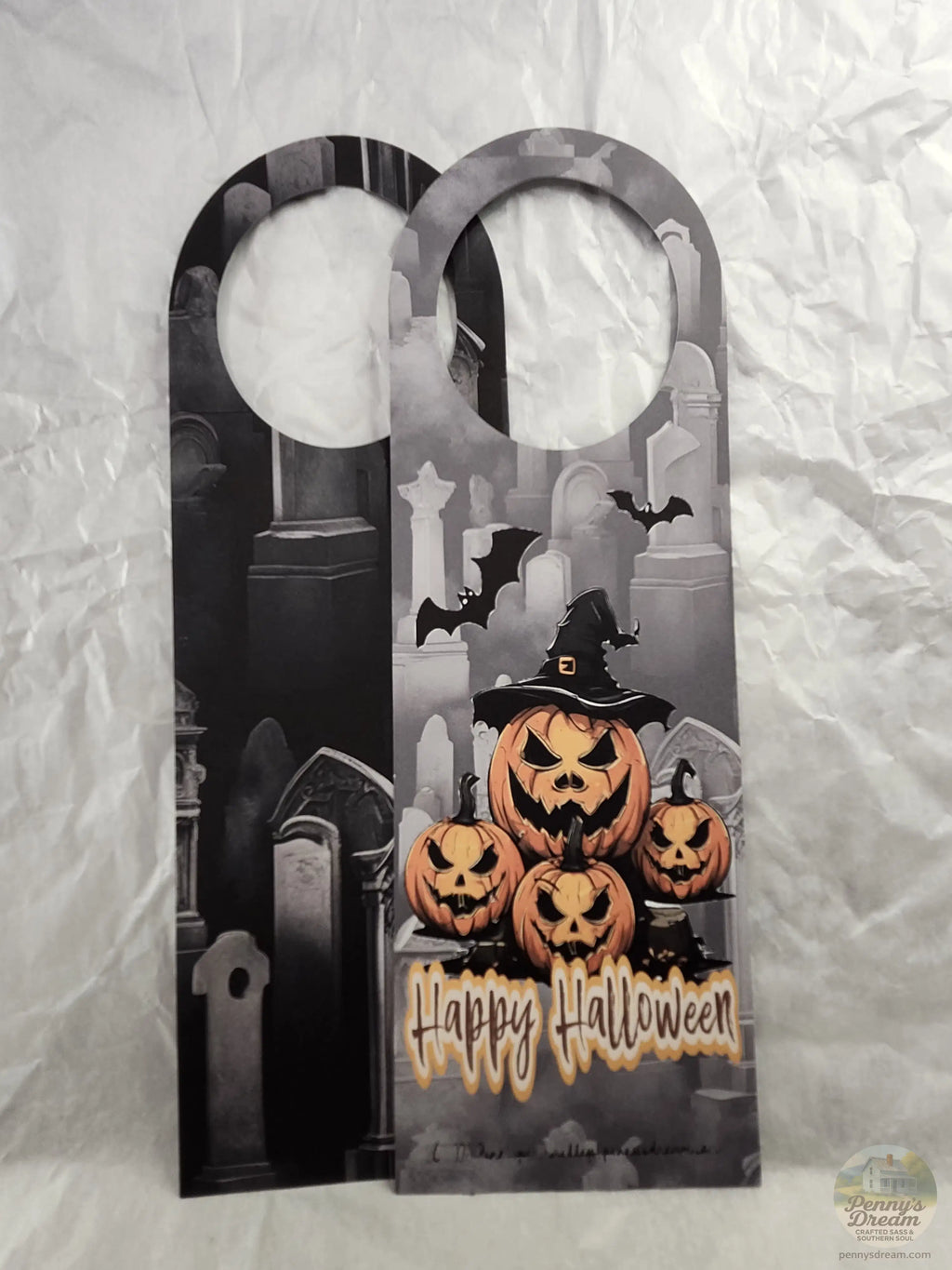 Halloween Pumpkin Door Hanger – 3 × 9 Inch -Digital Download