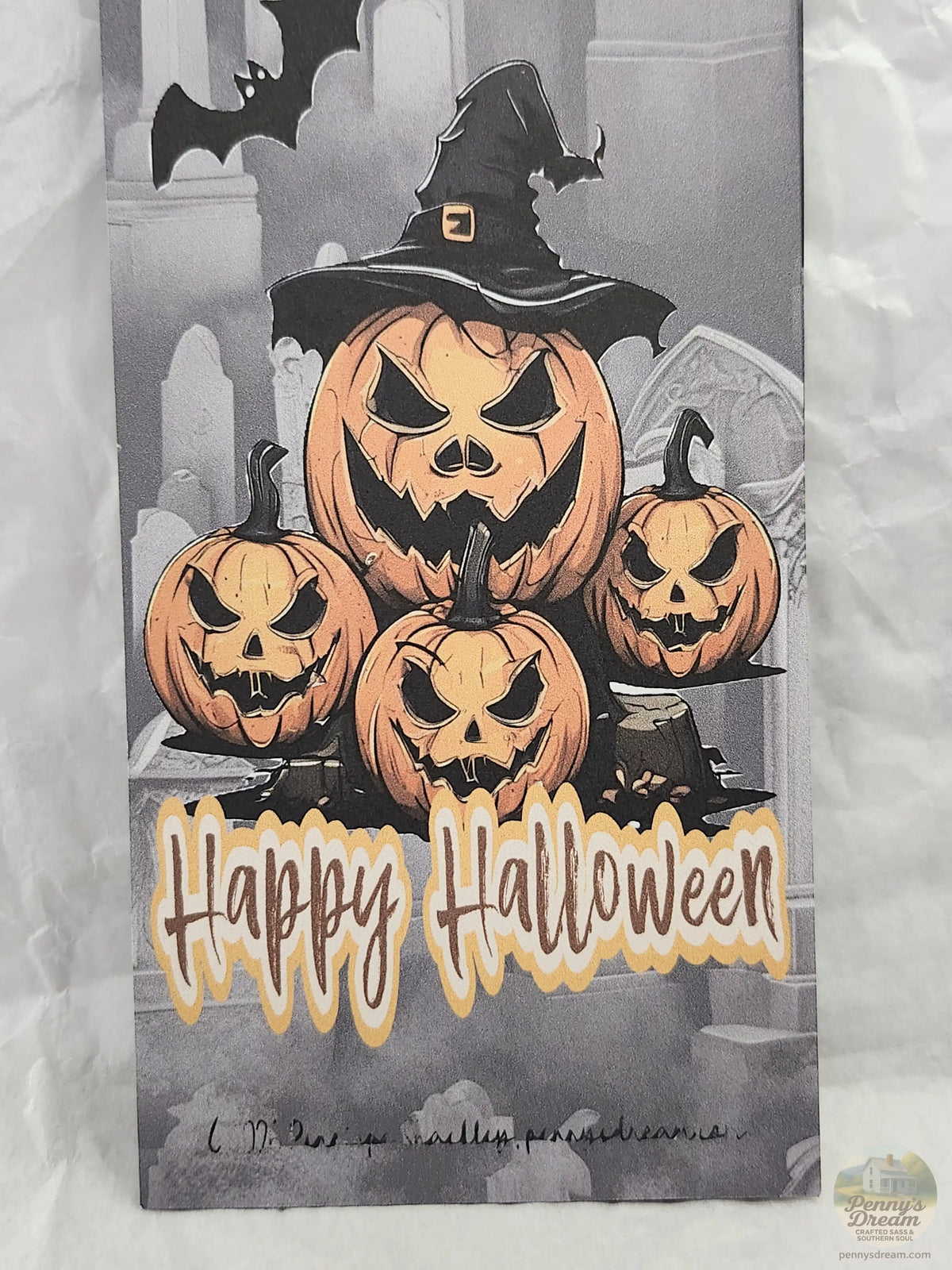 Halloween Pumpkin Door Hanger – 3 × 9 Inch -Digital Download