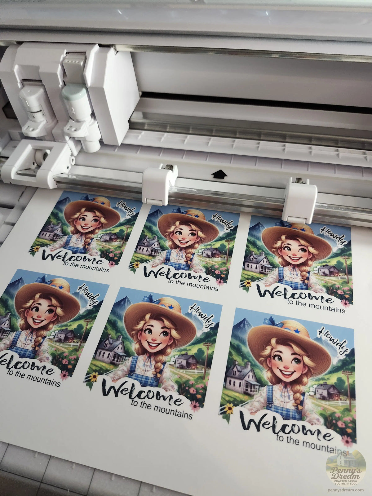 Country Girl Sticker Sheet – Welcome to the Mountains - Digital Download