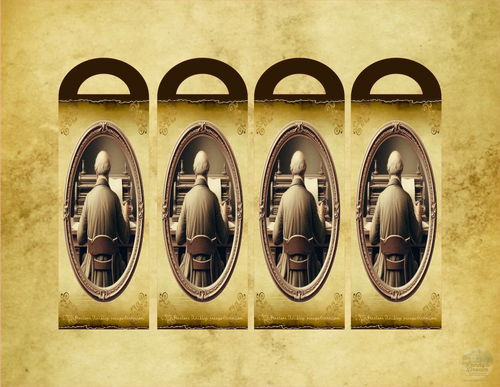 Antiqued Portrait Printable Bookmark Sheet (BM 702)