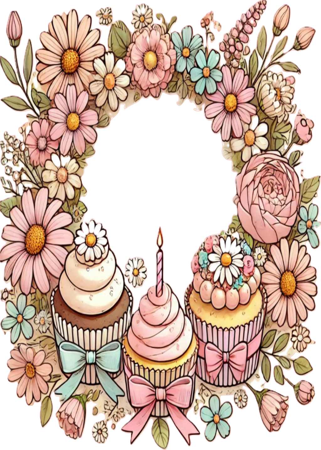 Birthday Creative Kit – 5x7 Card Base, Clipart, Frames, Pattern Paper – SVG and PNG Digital Download