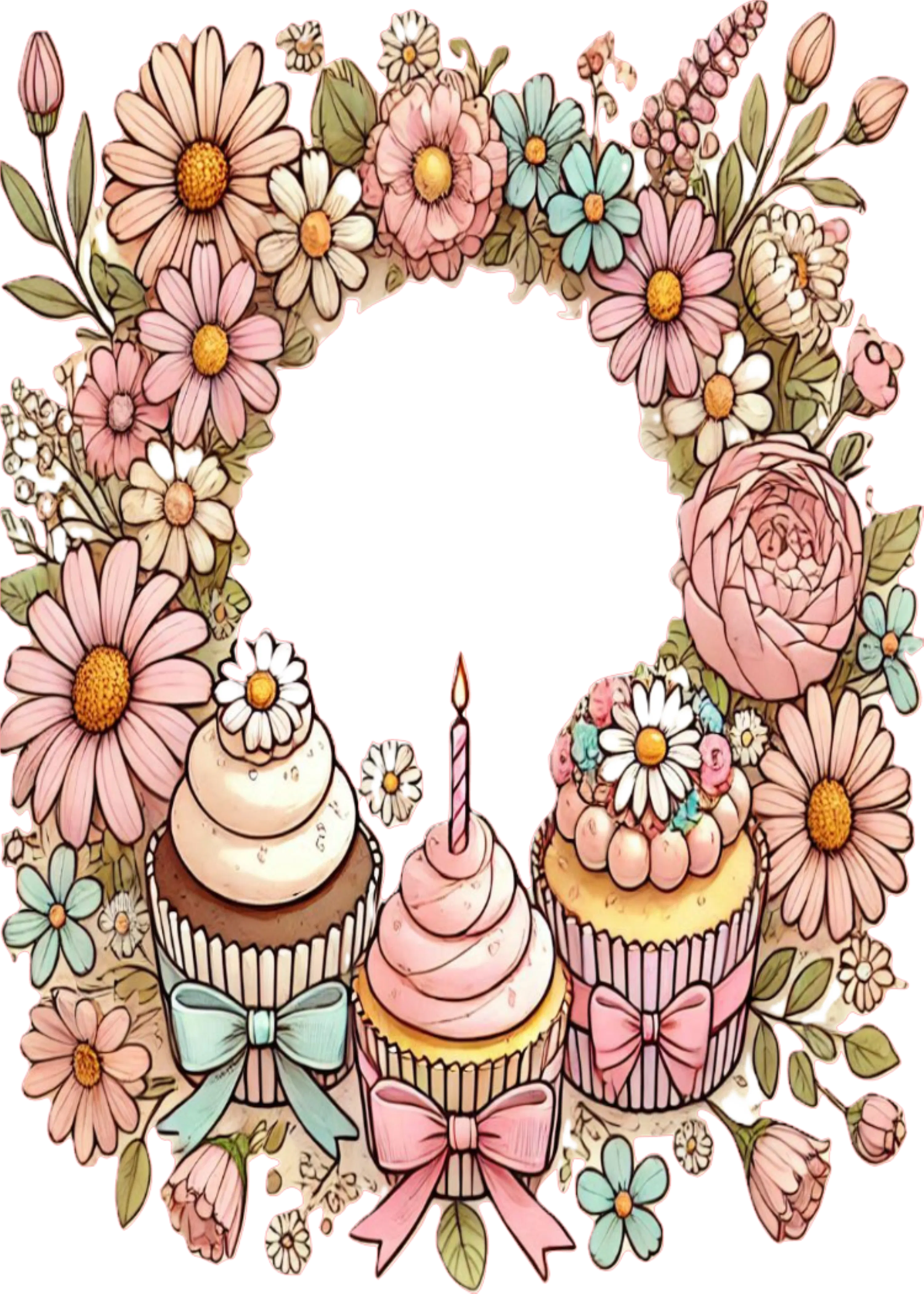 Birthday Creative Kit – 5x7 Card Base, Clipart, Frames, Pattern Paper – SVG and PNG Digital Download