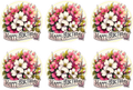Set of birthday stickers