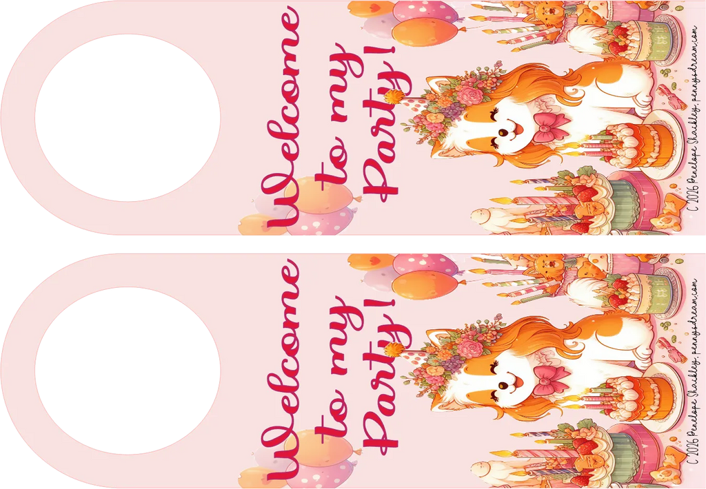 Birthday Pup Door hanger