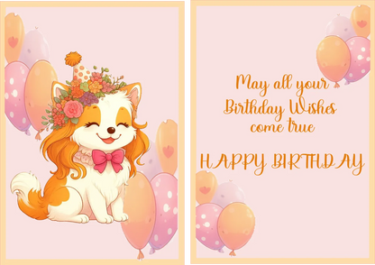 Birthday Pup — 5 × 7 Layered Card — Digital Download