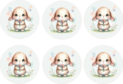Bunny Hugs — Sticker Sheet — Digital Download
