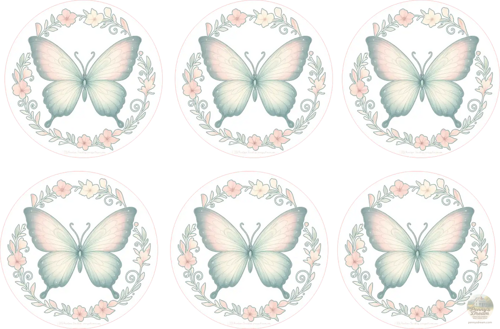 Butterfly Halo Sticker Sheet – Digital Download