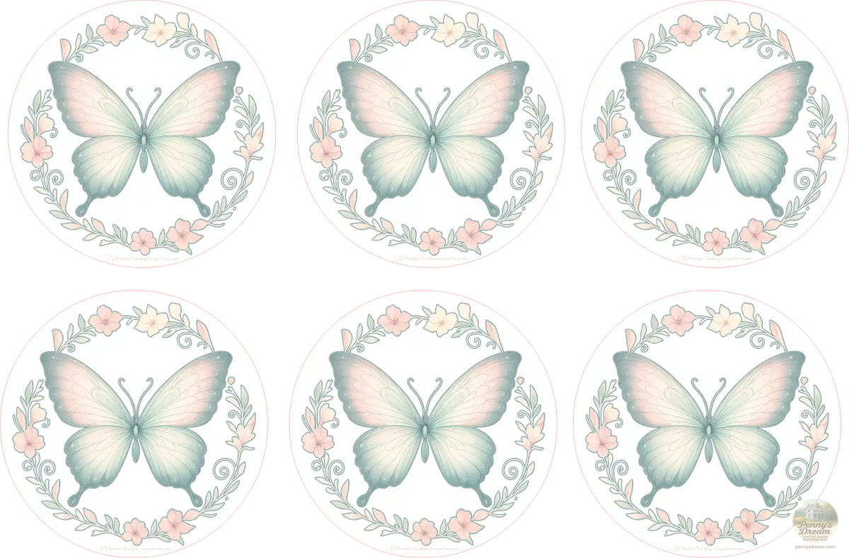 Butterfly Halo Sticker Sheet – Digital Download