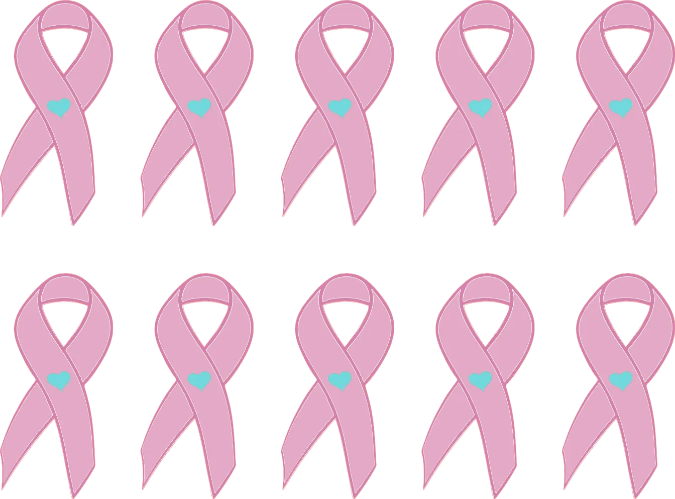 Pink Ribbon Sticker Sheet — Digital Download