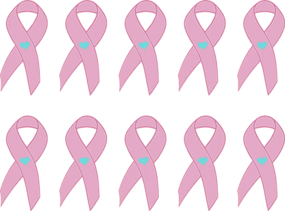 Pink Ribbon Sticker Sheet — Digital Download