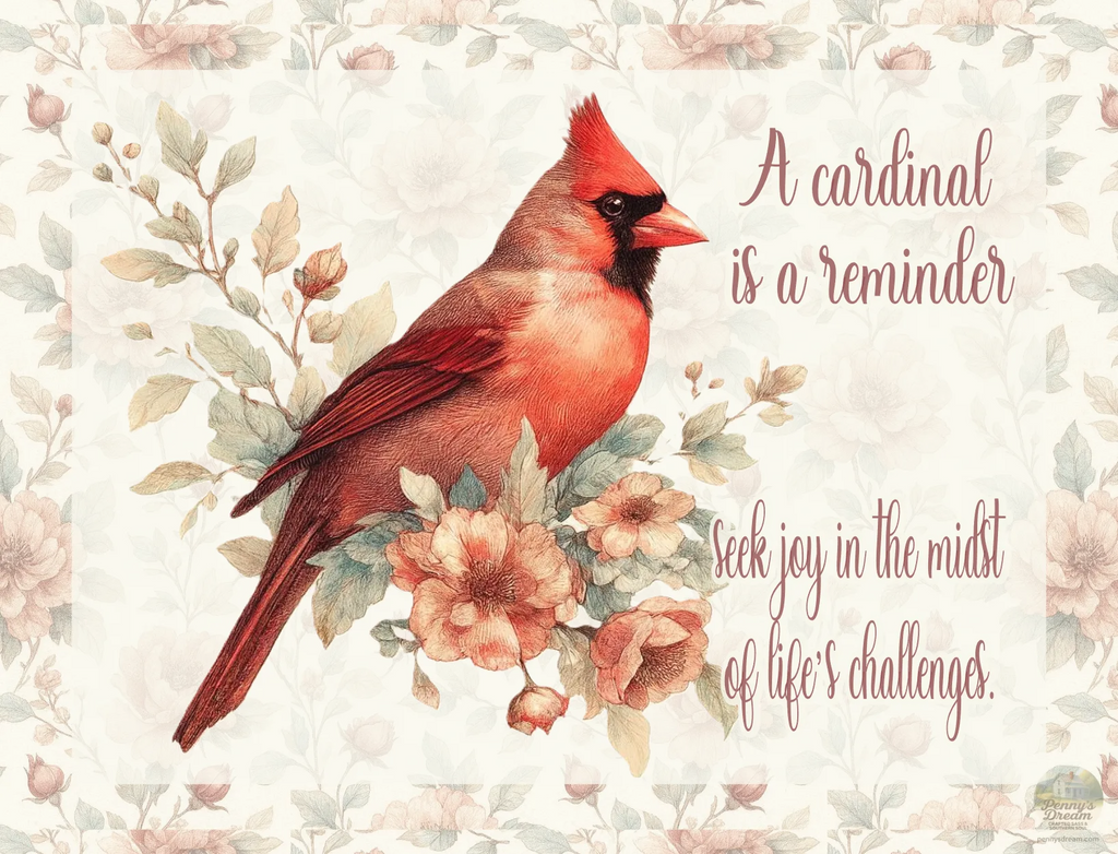 Cardinal Hope Print – Letter Size – Silhouette Studio SVG – Digital Download
