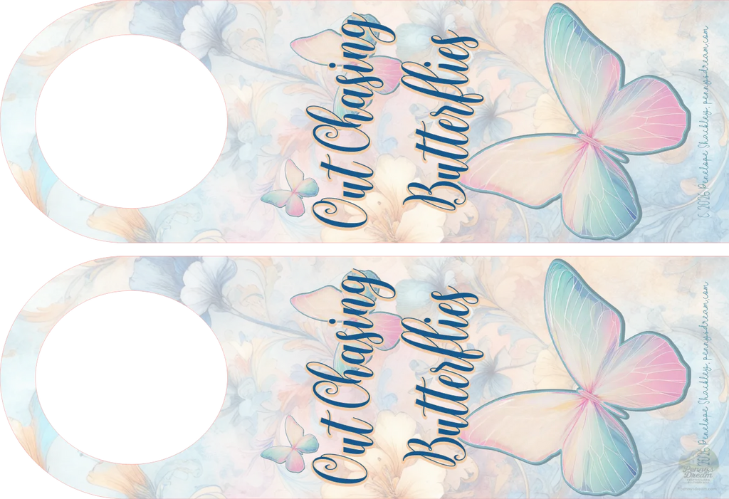 Chasing Butterflies Printable Door Hanger Set