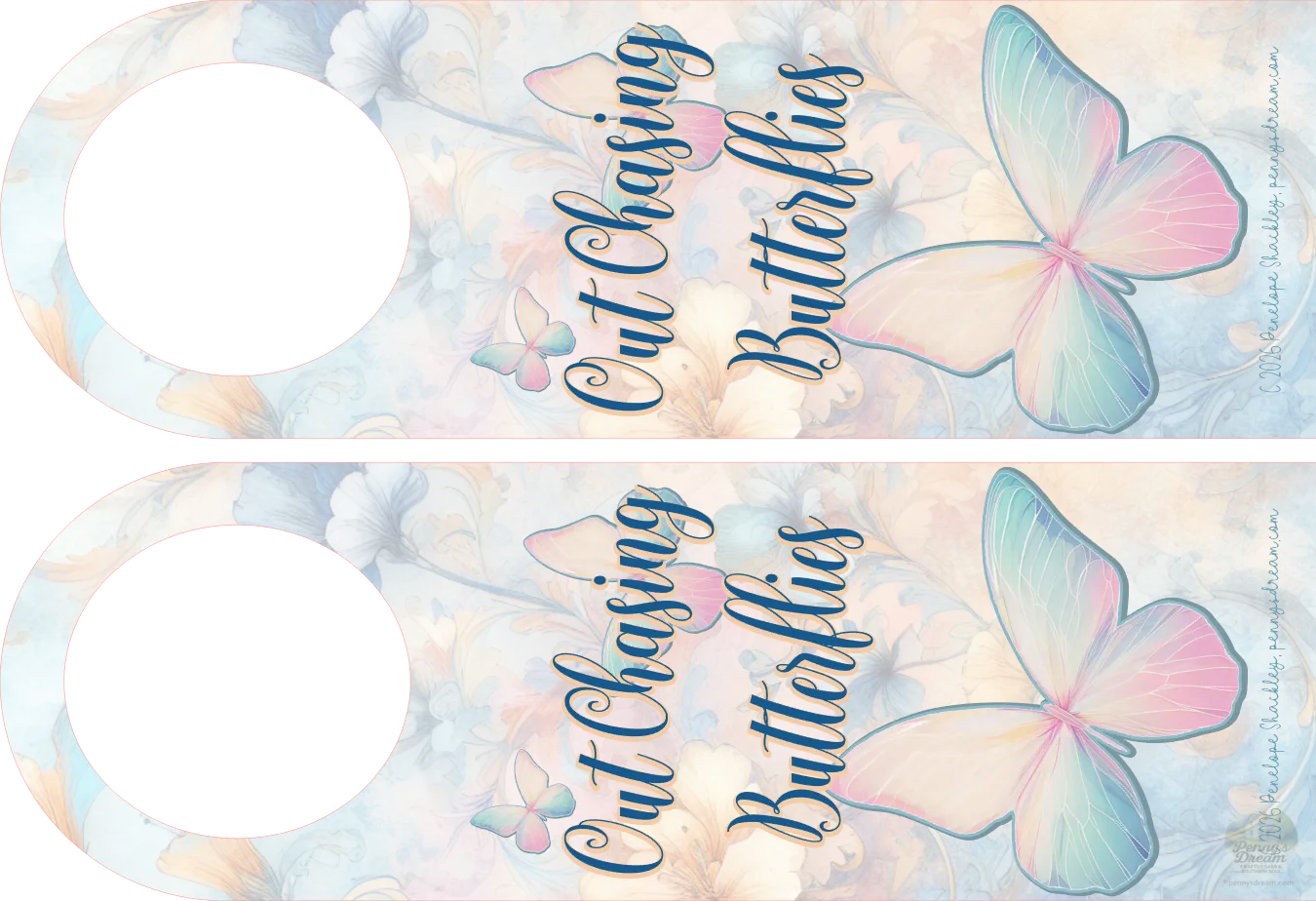 Chasing Butterflies Printable Door Hanger Set