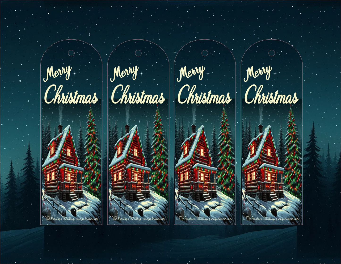 Merry Christmas — Bookmark — Digital Download
