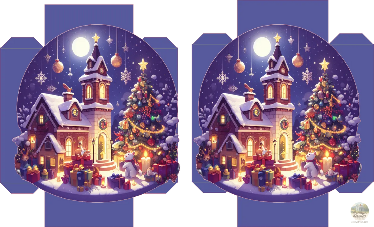 Christmas Candy Box, Digital Download, PNG SVG