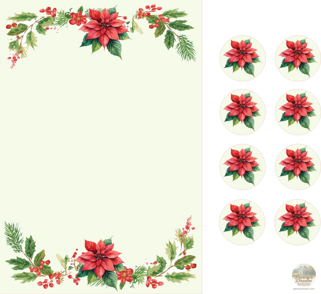 Christmas Dreams Writing Set, Digital Download, PNG SVG