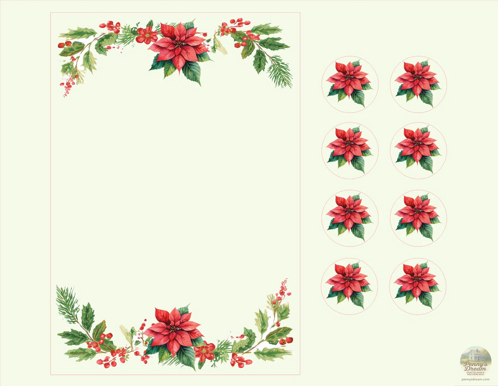 Christmas Dreams Writing Set, Digital Download, PNG SVG