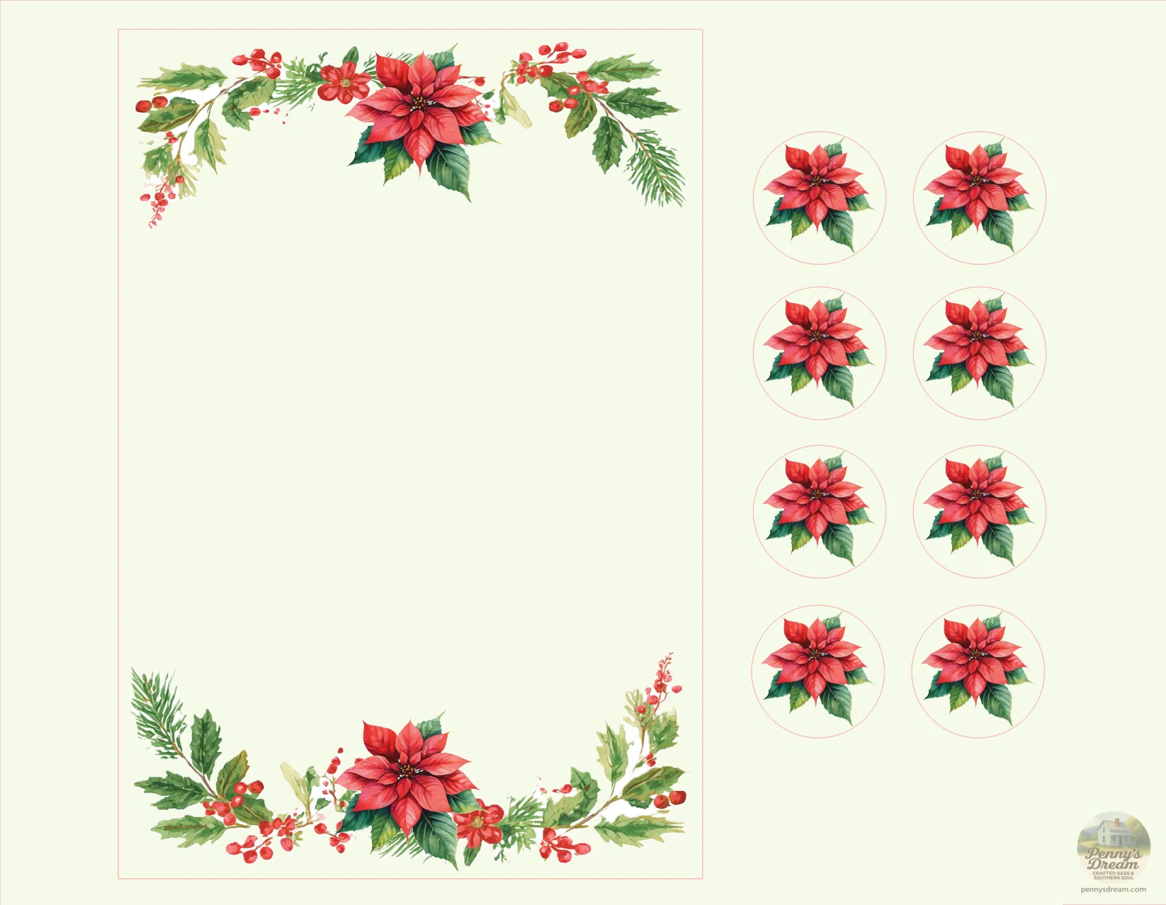 Christmas Dreams Writing Set, Digital Download, PNG SVG