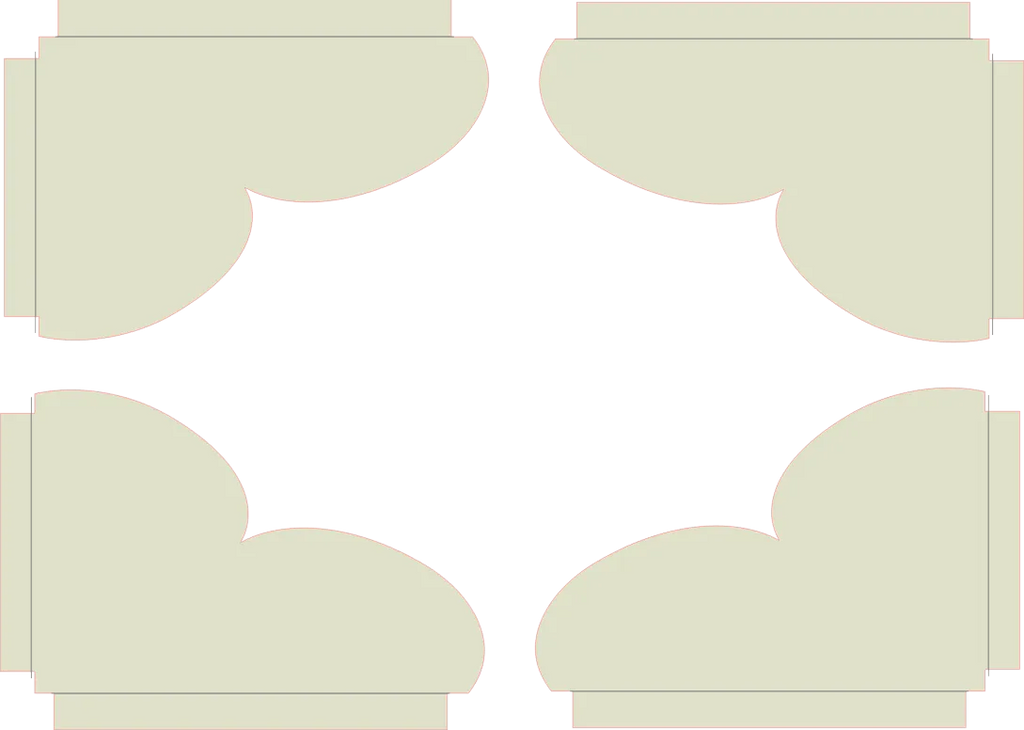 Set of decorative tiles with a geometric pattern on a white background