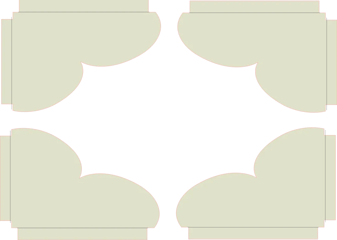 Set of decorative tiles with a geometric pattern on a white background