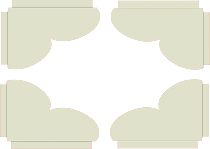 Set of decorative tiles with a geometric pattern on a white background